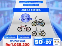 Sepeda Diskon Gede-gedean di Transmart Full Day Sale