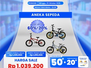 Sepeda Diskon Gede-gedean di Transmart Full Day Sale