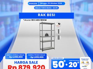 Rak Besi Banting Harga di Transmart Full Day Sale