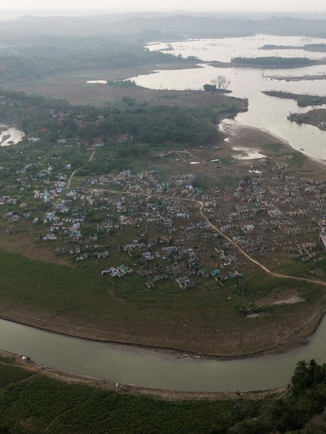 Kampung yang Hilang di Banten Muncul Lagi Saat Waduk Karian Mengering