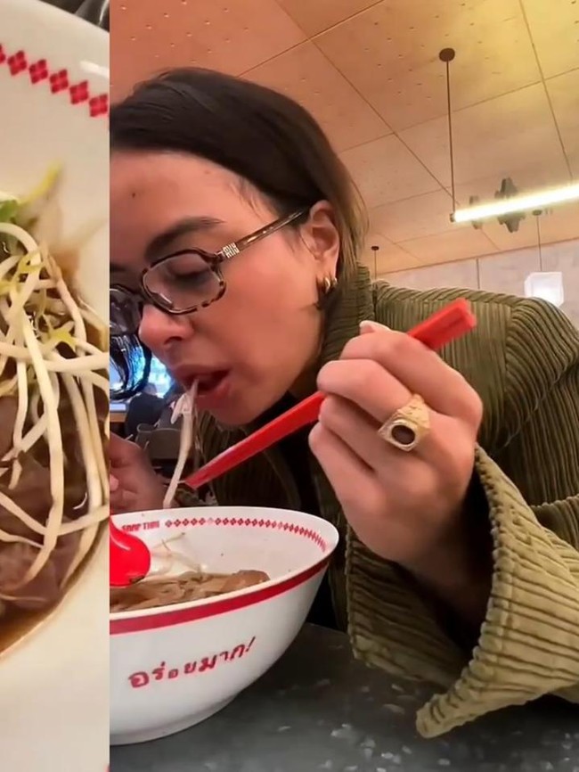 Hobi Jajan! Intip Eva Celia Seruput Milk Tea hingga Makan Boat Noodle