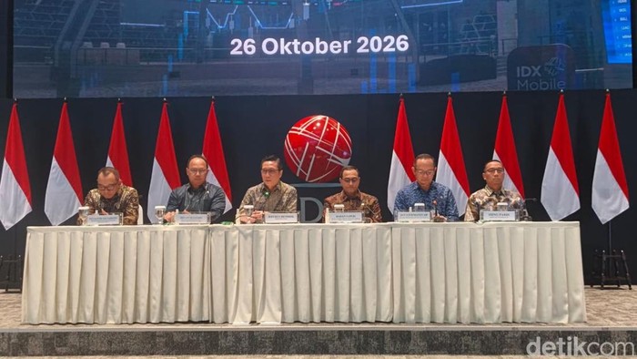 Konferensi pers Bursa Efek Indonesia (BEI)