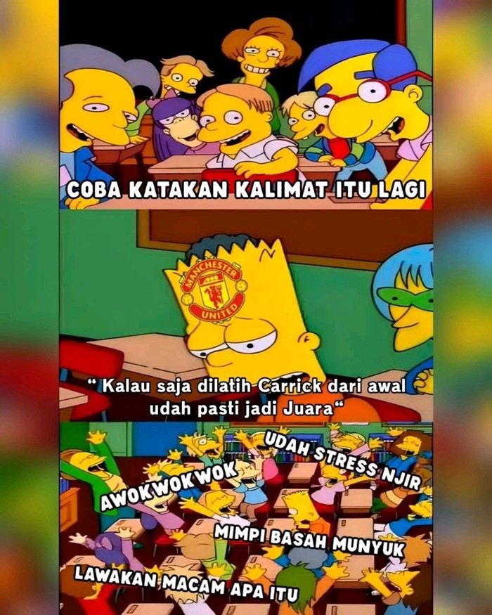 Barcelona dan MU Kalah, Meme Menohok 'Badut Merah Biru' Bikin Nyesek