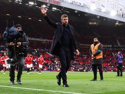 Usai laga itu, Michael Carrick tampak emosional. Legenda The Red Devils itu tampak berkaca-kaca. (Foto: Getty Images/Marc Atkins)