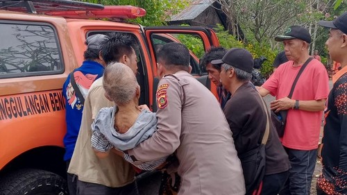 Ni Wayan Natri, lansia berusia 70 tahun asal Banjar Tegal Kontang, Desa Lumbung Kauh, Kecamatan Selemadeg Barat, ditemukan setelah hilang selama dua hari. (Istimewa)