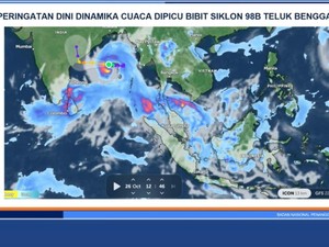 BNPB Minta Aceh dan Sumut Waspada Dampak Bibit Siklon di Teluk Benggala