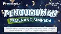 Bank Sulselbar Umumkan Pemenang Undian Tabungan Simpeda 2026