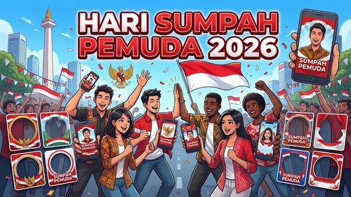 Ilustrasi Twibbon Hari Sumpah Pemuda 2026.