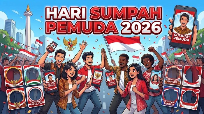 Ilustrasi Twibbon Hari Sumpah Pemuda 2026.