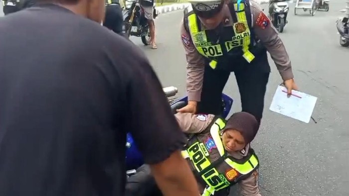 Pelajar tabrak polwan di Lumajang