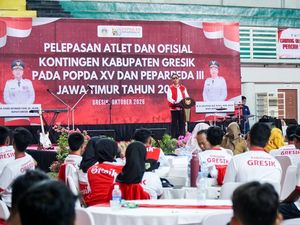 Bupati Gresik Lepas 187 Atlet ke POPDA XV dan PEPARPEDA III Jatim