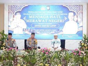 Polres Jakpus Gelar Doa Bersama untuk Jakarta dan Santuni 100 Anak Yatim