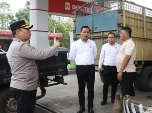 Polres Musi Rawas Cek Dua SPBU, Pastikan Stok BBM Aman