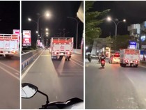 Viral Truk KDMP Ugal-ugalan di Flyover Bandar Lampung