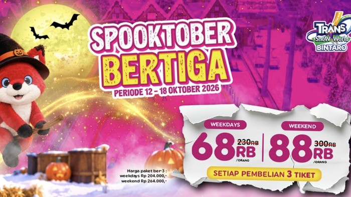 Trans Snow World Bintaro menghadirkan promo Shocking Deals Halloween Berdua