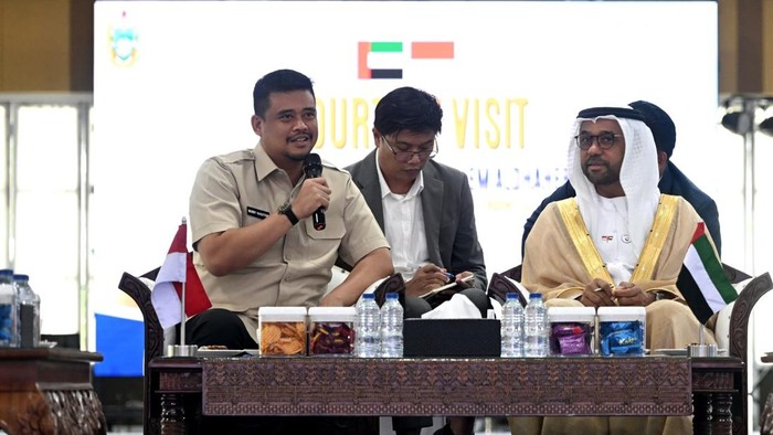 Gubsu Bobby Nasution menerima kunjungan Duta Besar UEA untuk Indonesia Abdulla Salem Al Dhaheri.