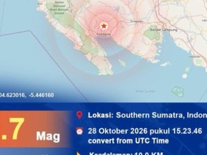 BMKG Sebut Terjadi 20 Kali Gempa Susulan di Tanggamus Lampung