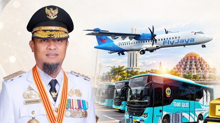 Gubernur Sulsel Andi Sudirman Sulaiman meraih penghargaan dalam ajang Inovasi Membangun Negeri 2026 atas inovasi layanan transportasi publik yang terjangkau dan terintegrasi.