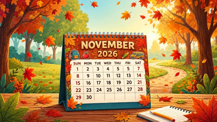 Ilustrasi Kalender November 2026