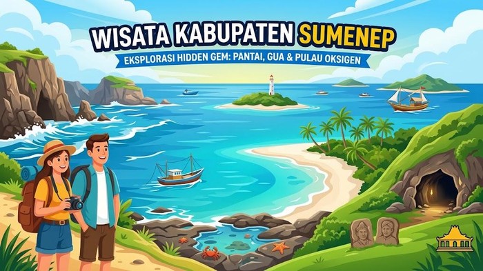 Ilustrasi wisata hidden gem di Sumenep.
