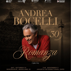 Konser Andrea Bocelli di Indonesia Bawa Pesan Kemanusiaan dan Perdamaian