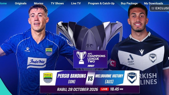 Link live streaming Persib vs Melbourne Victory