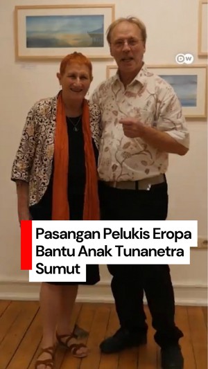 Video: Pasangan Pelukis Eropa Ini Gelar Pameran untuk Bantu Anak Tunanetra Sumut