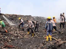 3 Titik Api Masih Terdeteksi di Hari ke-8 TPA Supiturang Malang Terbakar