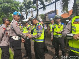 Personel Operasi Patuh Agung Polda Bali Diperiksa Provos Sebelum Bertugas