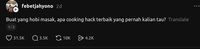 Tips masak warga Threads Tips masak warga Threads yang menjadi andalan