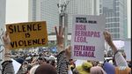 Zaskia Adya Mecca Hadir saat Aksi Sampaikan Aspirasi di Bundaran HI