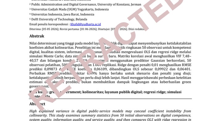 Artikel yang akhirnya ditarik oleh editor jurnal Ekliptika