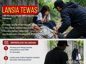 Infografis: Lansia Tewas Usai Tolong Siswi Hendak Diperkosa