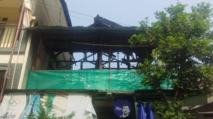 Rumah terdampak kebakaran di Cikini, Jakpus (Syahid/detikcom)