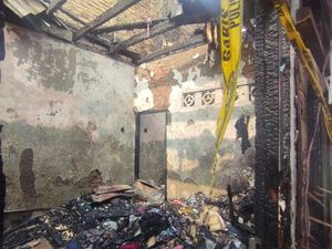 Penampakan Rumah Hangus Akibat Kebakaran di Cikini Jakpus