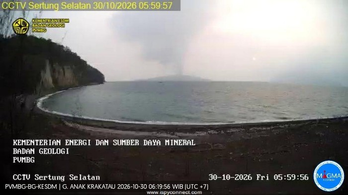 Gunung Anak Krakatau kembali erupsi