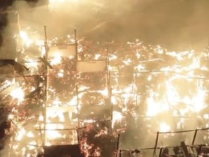 5 Rumah Terbakar di Kampung Ongkoe Pinrang Akibat Korsleting