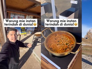 Sensasi Makan Mie Instan Rp200 Ribu, Viewnya Pegunungan Dolomites!