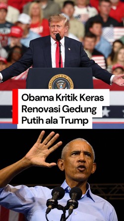 Video Obama: Trump Buat Gedung Putih Kayak Saddam Hussein Buka Cheesecake Factory