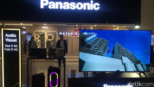 Produk Panasonic dipamerkan dalam Panasonic National Dealer Gathering (NDG) 2026 di Nusa Dua, Badung, Bali, Jumat (30/10/2026). (Foto: Fabiola Dianira/detikBali)