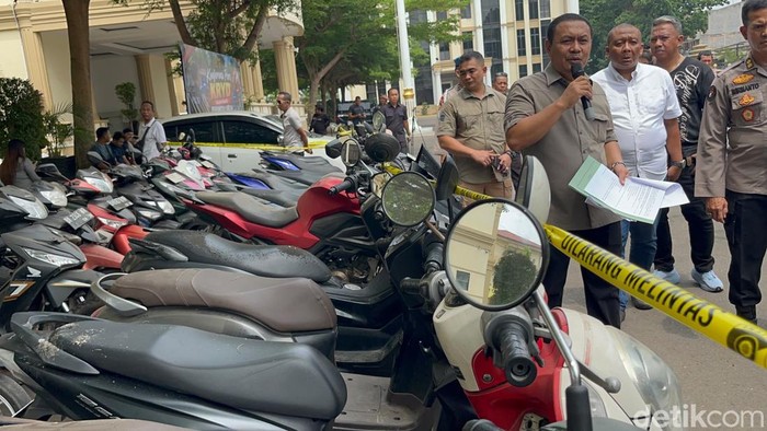 Barang bukti puluhan motor curian diamankan di Polda Jambi