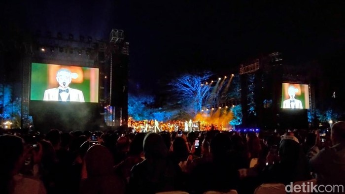 Suasana konser Andrea Bocelli di Taman Lumbini Candi Borobudur, Kabupaten Magelang, Sabtu (31/10/2026).