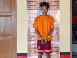 Tampang Penjambret HP Keok Ditendang Pesilat Wanita di Mamuju