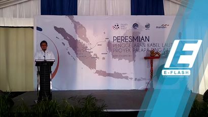 Menkominfo Resmikan Penggelaran Kabel Laut Proyek Palapa Ring Barat
