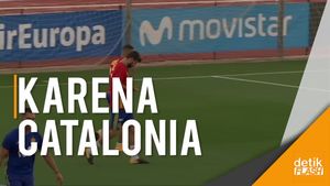 Saat Pique Disoraki Pendukung Timnas Spanyol