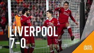  Liverpool Pesta Gol, 5 Klub Inggris Lolos ke 16 Besar