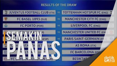 Hasil Undian Babak 16 Besar Liga Champions!