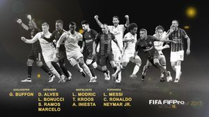 Starting XI Terbaik FIFA 2017