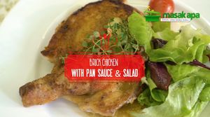 Masak Apa: Brick Chicken with Pan Sauce and Salad