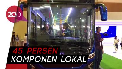 Bus Listrik Karya Mobil Anak Bangsa Mejeng di GIICOMVEC 2018